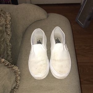 White Vans skate shoe sz 8